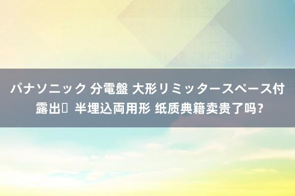 パナソニック 分電盤 大形リミッタースペース付 露出・半埋込両用形 纸质典籍卖贵了吗？