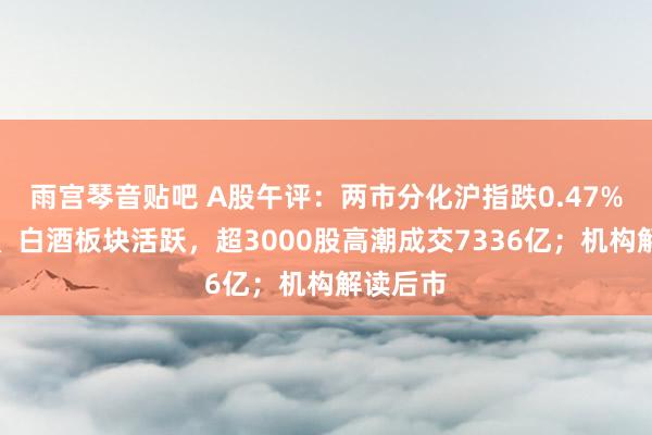 雨宫琴音贴吧 A股午评：两市分化沪指跌0.47%，中药、白酒板块活跃，超3000股高潮成交7336亿；机构解读后市