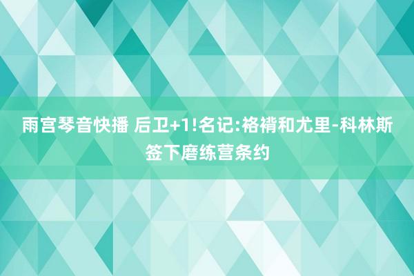 雨宫琴音快播 后卫+1!名记:袼褙和尤里-科林斯签下磨练营条约