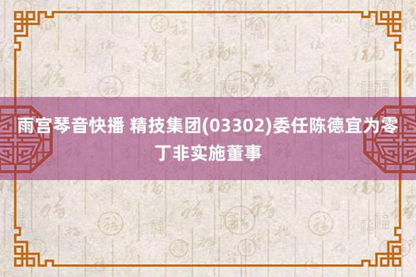 雨宫琴音快播 精技集团(03302)委任陈德宜为零丁非实施董事