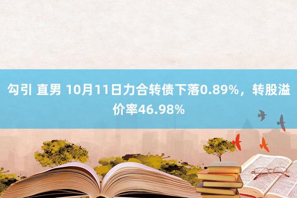 勾引 直男 10月11日力合转债下落0.89%，转股溢价率46.98%