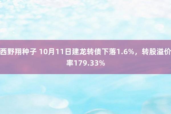 西野翔种子 10月11日建龙转债下落1.6%，转股溢价率179.33%