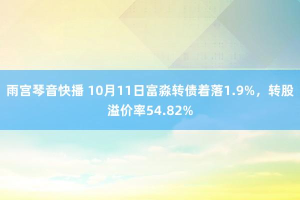 雨宫琴音快播 10月11日富淼转债着落1.9%，转股溢价率54.82%