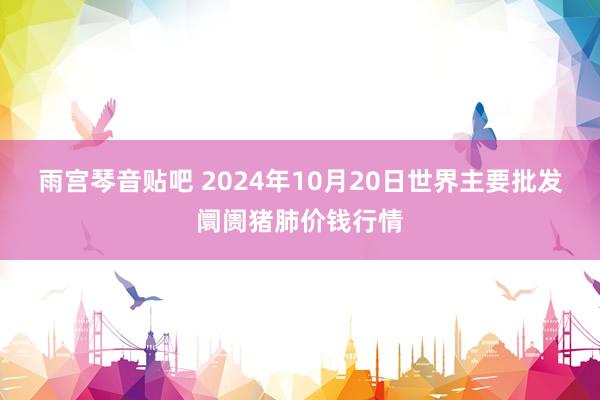 雨宫琴音贴吧 2024年10月20日世界主要批发阛阓猪肺价钱行情