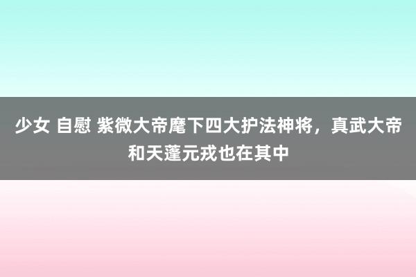 少女 自慰 紫微大帝麾下四大护法神将，真武大帝和天蓬元戎也在其中