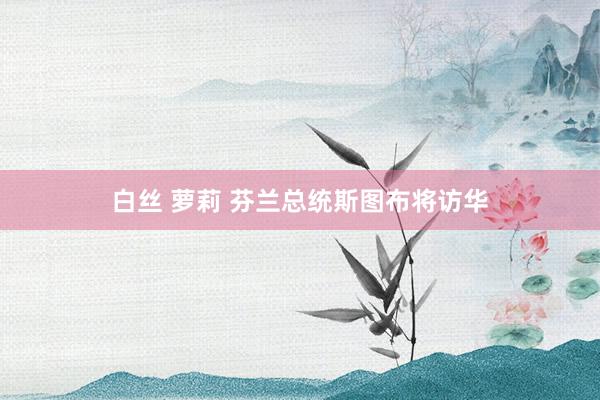 白丝 萝莉 芬兰总统斯图布将访华