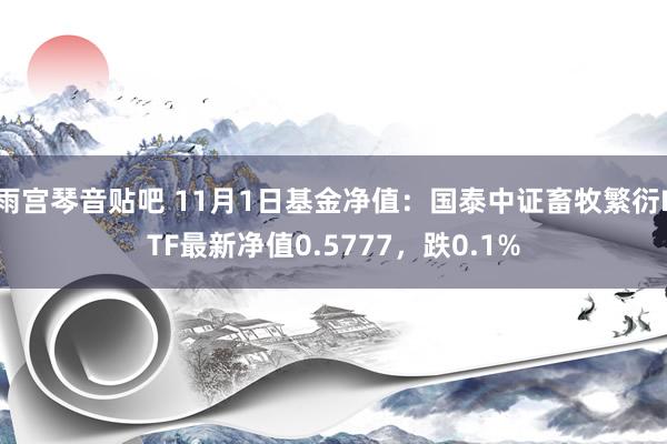 雨宫琴音贴吧 11月1日基金净值：国泰中证畜牧繁衍ETF最新净值0.5777，跌0.1%