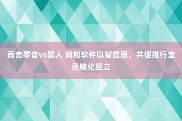 雨宫琴音vs黑人 润和软件以智提质，共促推行室灵敏化竖立