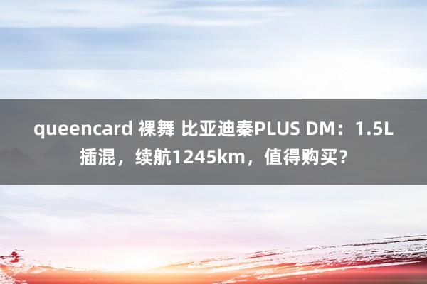 queencard 裸舞 比亚迪秦PLUS DM：1.5L插混，续航1245km，值得购买？