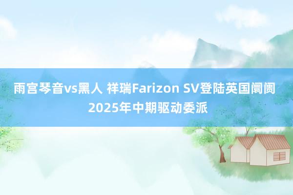 雨宫琴音vs黑人 祥瑞Farizon SV登陆英国阛阓  2025年中期驱动委派