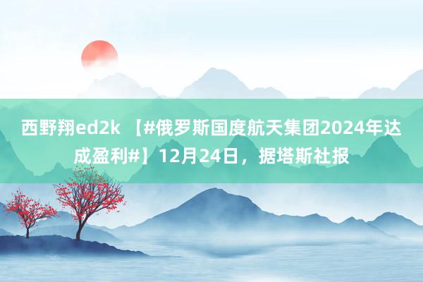 西野翔ed2k 【#俄罗斯国度航天集团2024年达成盈利#】12月24日，据塔斯社报