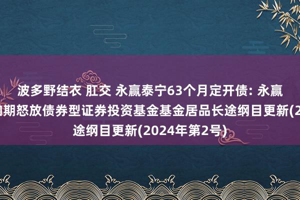 波多野结衣 肛交 永赢泰宁63个月定开债: 永赢泰宁63个月如期怒放债券型证券投资基金基金居品长途纲目更新(2024年第2号)