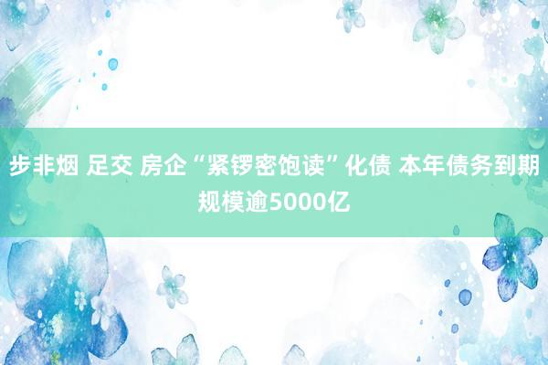 步非烟 足交 房企“紧锣密饱读”化债 本年债务到期规模逾5000亿