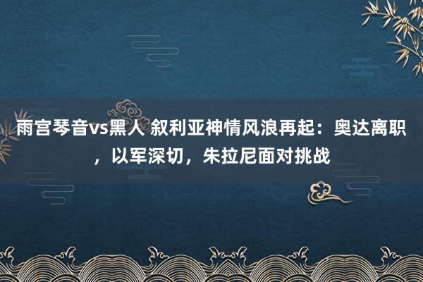 雨宫琴音vs黑人 叙利亚神情风浪再起：奥达离职，以军深切，朱拉尼面对挑战